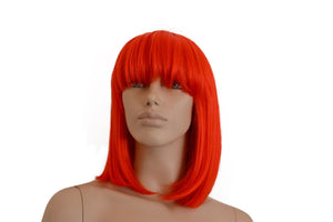 Deluxe Bright Red Bob Wig