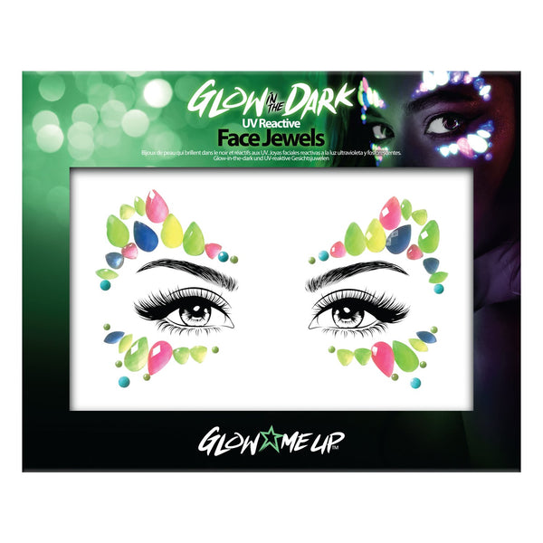 Glow in the Dark Face Gems Style 2