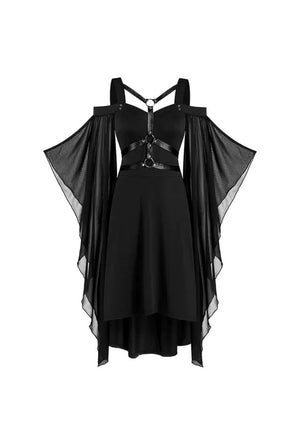 Black Gothic Dress with Harness