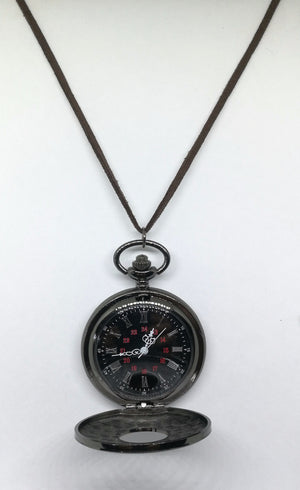 Gothic Gunmetal Pocket Watch (E)