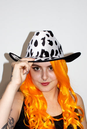 Cow Print Cowboy Hat