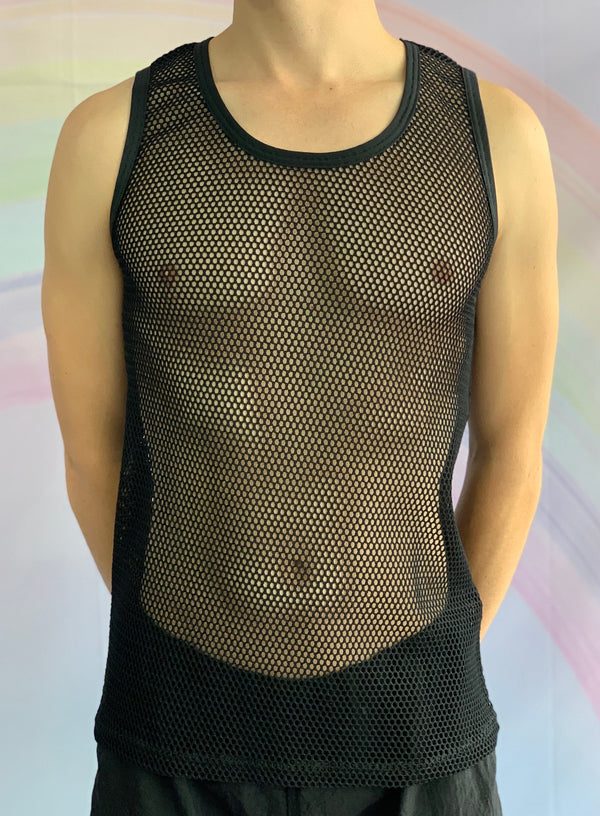 Black Fishnet Singlet