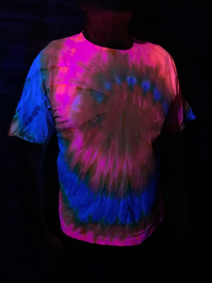 Tie Dye Neon UV Glow T-Shirt