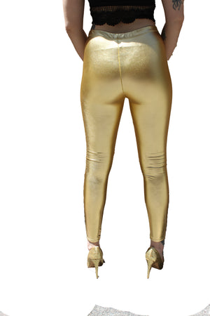 Metallic Gold Leggings