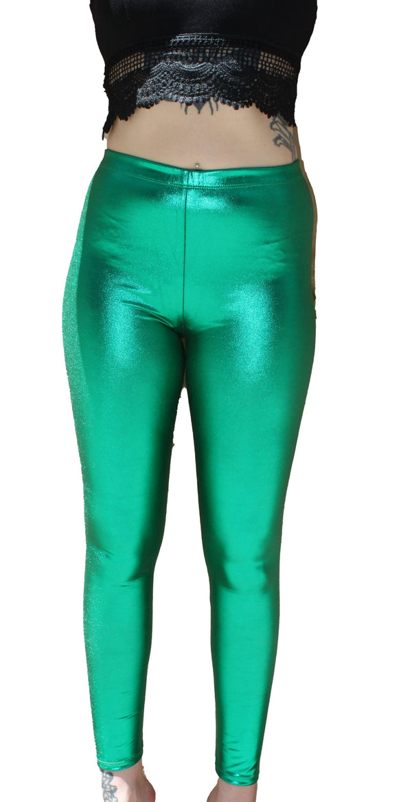 Metallic Green Leggings