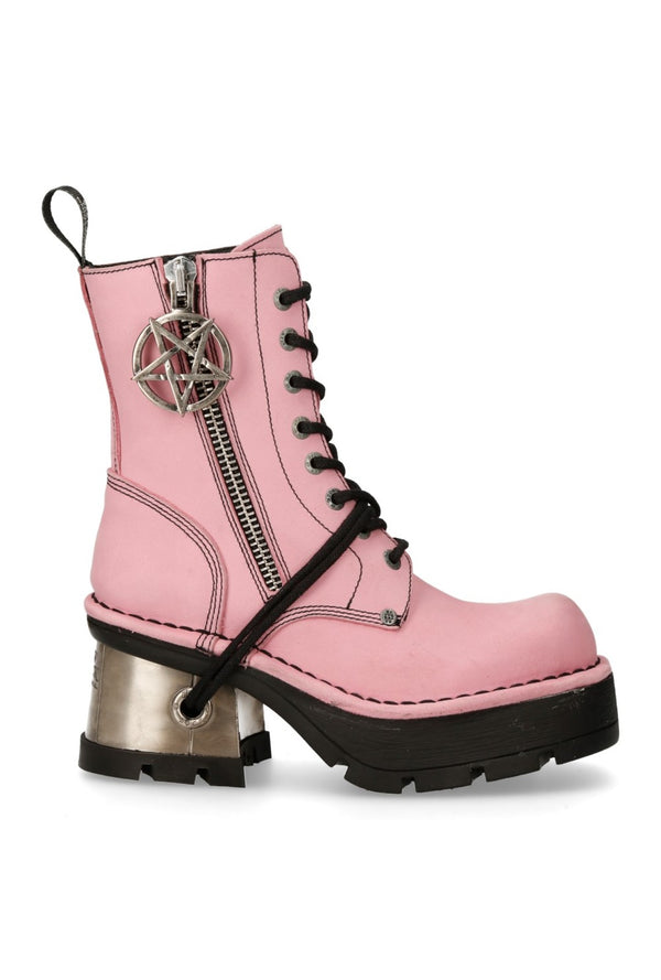 PRE-ORDER M.1045-C11 New Rock Pink Pentagram Boots