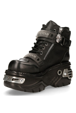 PRE-ORDER M-1065-S1 New Rock Black Platform Shoes