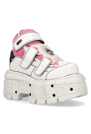 PRE-ORDER M-TANK008-C6 New Rock White & Pink Platform Shoes