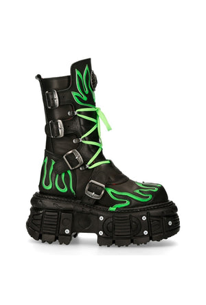 PRE-ORDER M-TANK015-C4 Neon Green Combat Boots