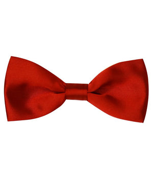 Red Satin Pre-Tied Bow Tie