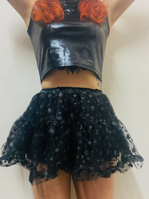 Black Spotted Tulle Tutu