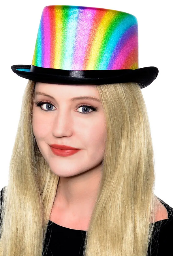 Metallic Rainbow Top Hat