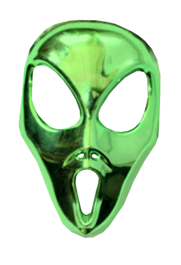 Metallic Green Alien Mask