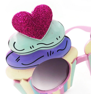 Glittery Cupcake Glasses