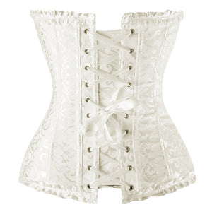 Antique White Busk Closure Overbust Corset