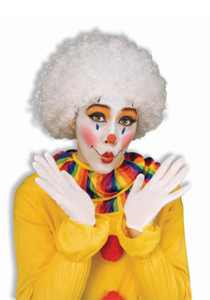 White Afro Clown Party Wig
