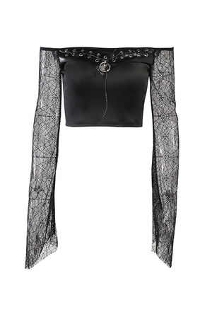 Black Gothic Long Sleeve Top
