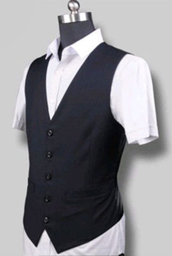 Men's Black Waistcoat