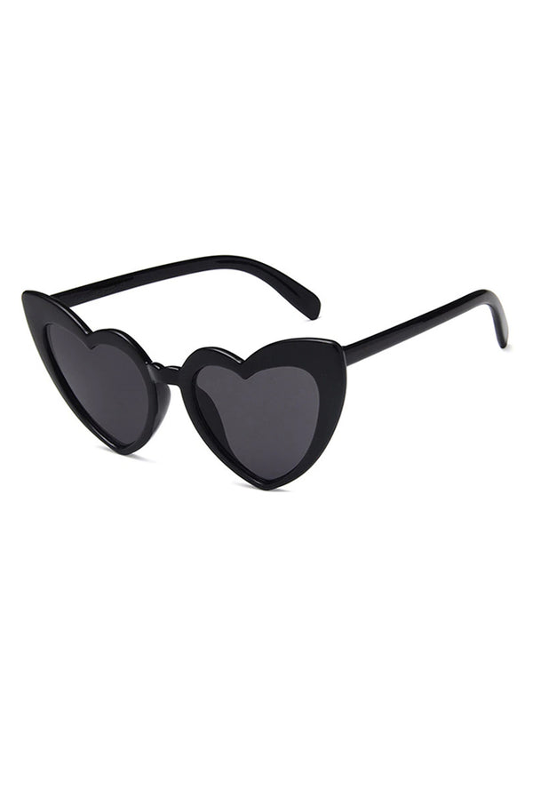 Black Retro Heart Glasses