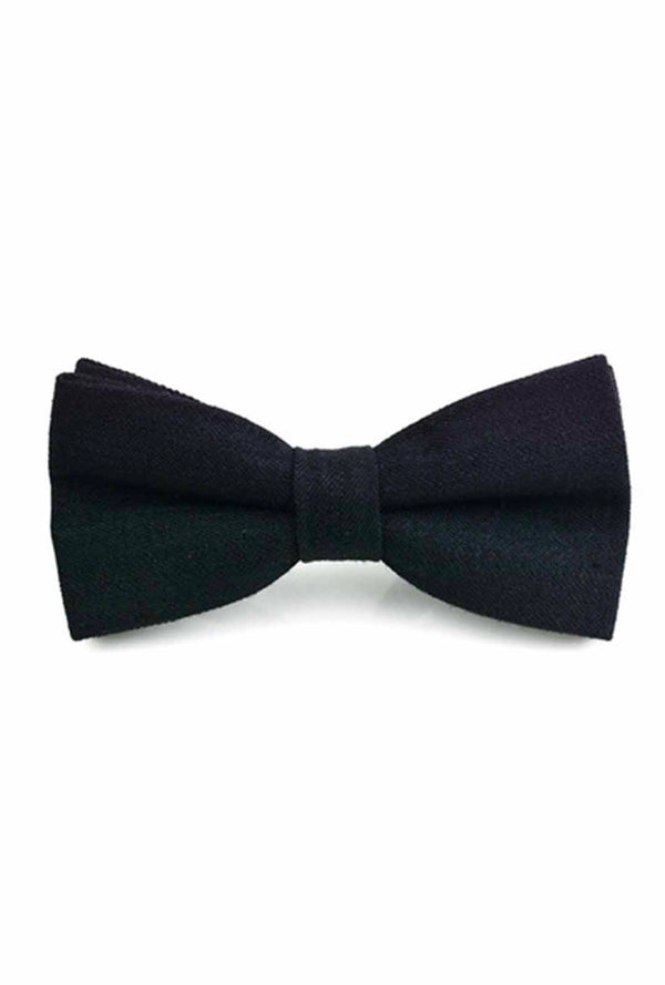 Double-Knot Pre-Tied Black Bowtie