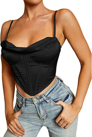 Black Bustier Corset Top