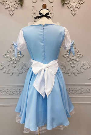 Blue Lolita Flower Maid Costume