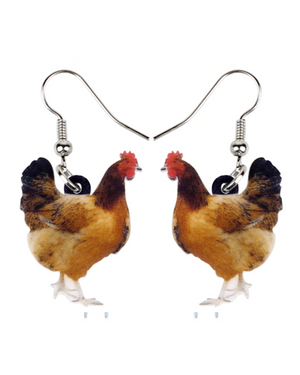 Chicken Earrings