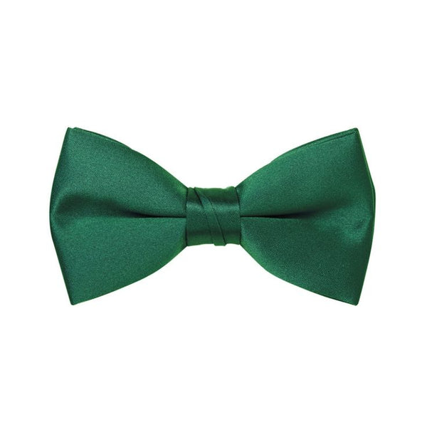 Dark Green Satin Pre-Tied Bow Tie