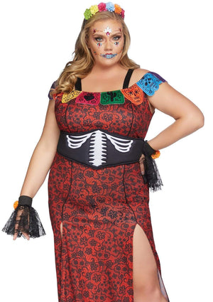 Plus Size Deluxe Day of the Dead Beauty Costume