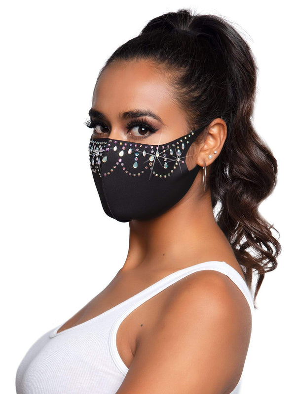 Priya Rhinestone Face Mask