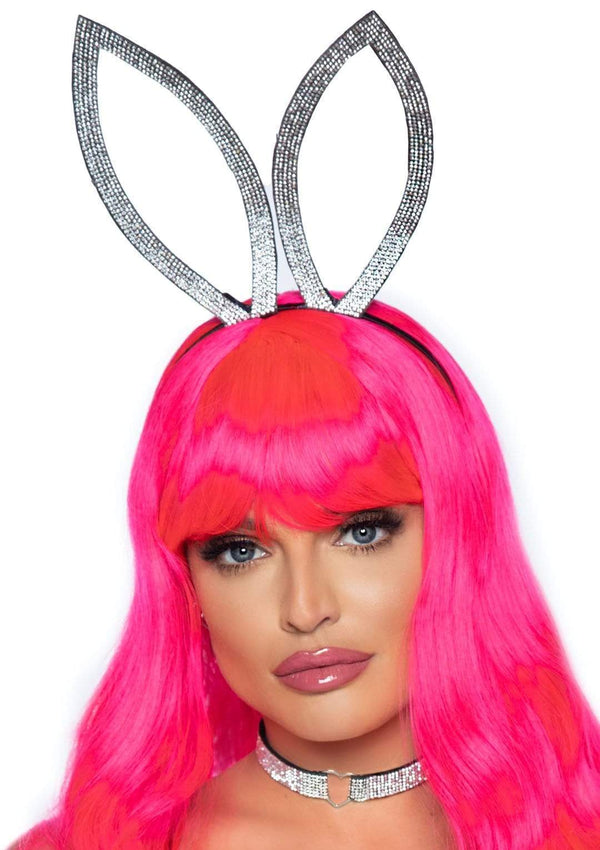 Faux Rhinestone Bunny Ear Headband and Choker Set