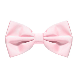 Baby Pink Satin Pre-Tied Bow Tie