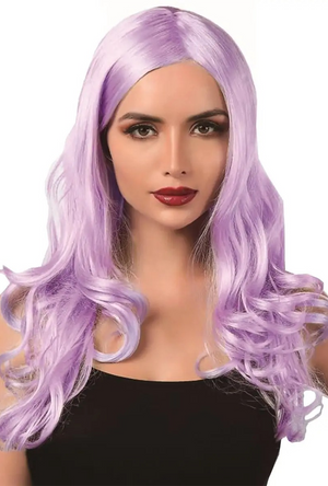 Long Lilac Curly Wig