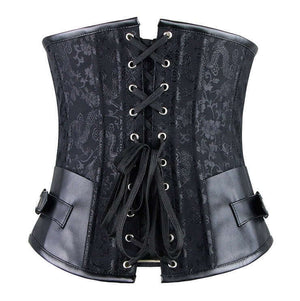 Black Steampunk Underbust