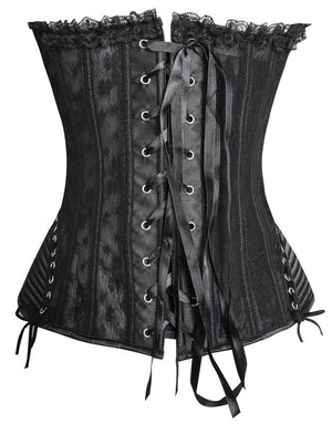 Black Hip and Zip Detail Corset