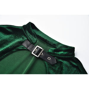 Cropped Green Velvet Steampunk Shrug