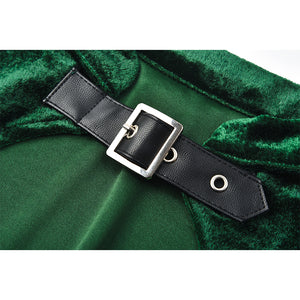 Cropped Green Velvet Steampunk Shrug