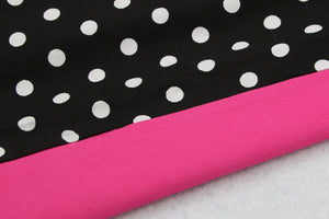 Hot Pink Polka Dot 1950's Swing Dress