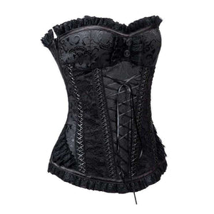 Gothic Black Overbust Corset