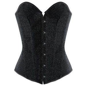 Black Glittery Overbust Corset