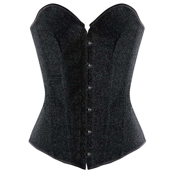 Black Glittery Overbust Corset