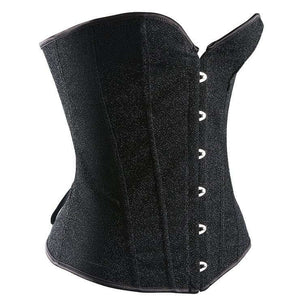 Black Glittery Overbust Corset