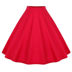 1950's Red Circle Skirt