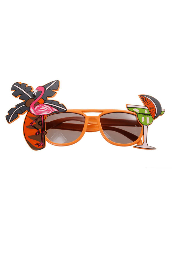 Tropical Orange Novelty Glasses