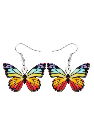 Rainbow Butterfly Earrings