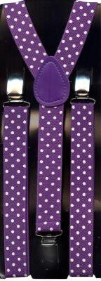 Purple Polka Dot Suspenders