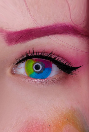 Party Lens #18 Rainbow Pastel Contact Lenses