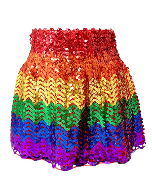 Rainbow Sequin Skirt