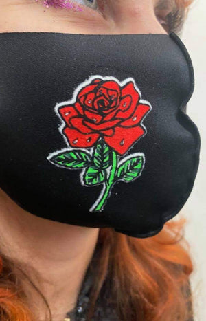 Red Rose Face Mask