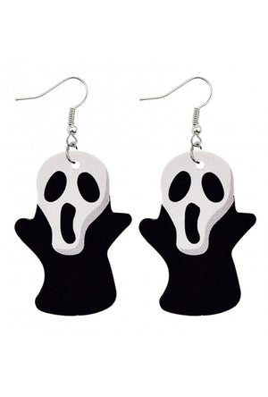 Leather Scream Earrings